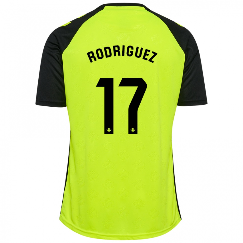 Heren Jesús Rodriguez #17 Fluorescerend Geel Zwart Uitshirt Uittenue 2024/25 T-Shirt België