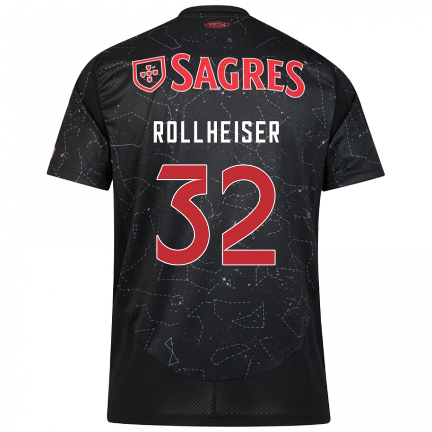 Heren Benjamín Rollheiser #32 Zwart Rood Uitshirt Uittenue 2024/25 T-Shirt België