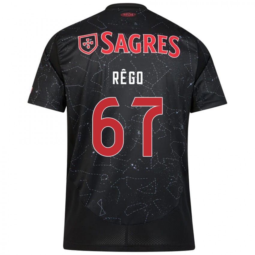 Homme Maillot Rodrigo Rêgo #67 Noir Rouge Tenues Extérieur 2024/25 T-Shirt Belgique