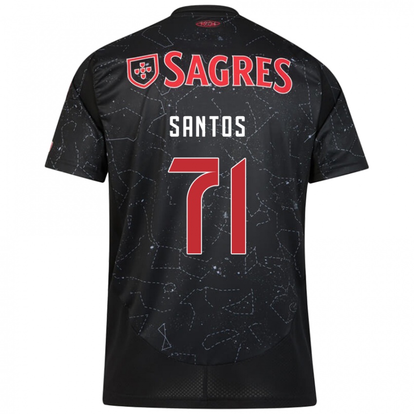 Homme Maillot Leandro Santos #71 Noir Rouge Tenues Extérieur 2024/25 T-Shirt Belgique