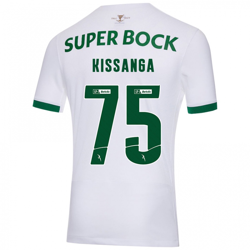 Herren Manuel Kissanga #75 Weiß Grün Auswärtstrikot Trikot 2024/25 T-Shirt Belgien