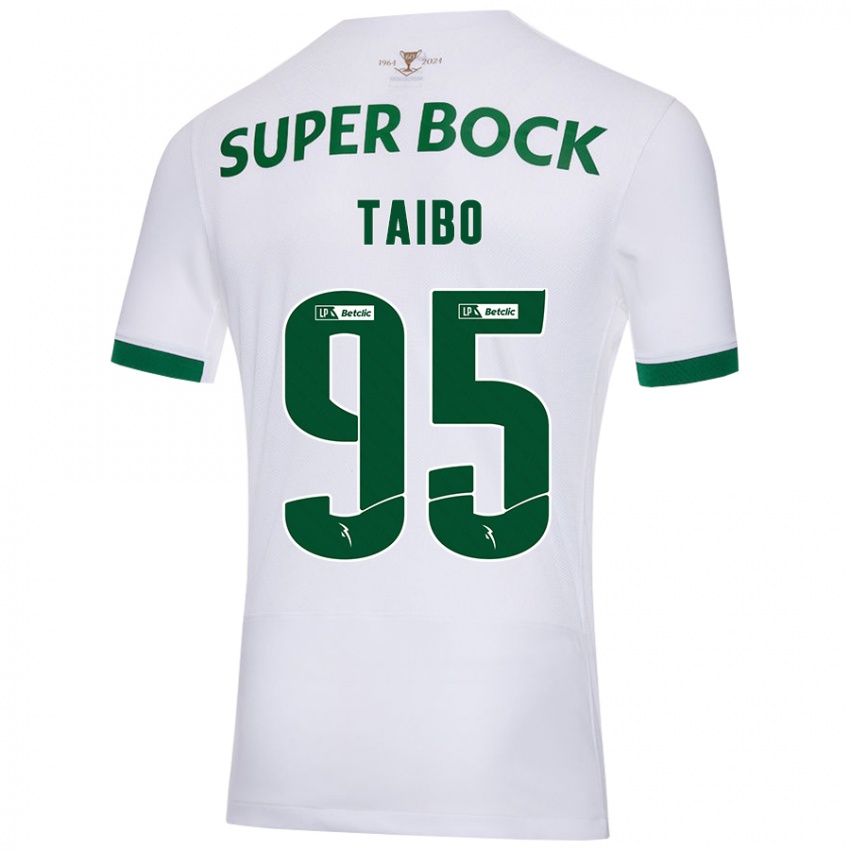 Herren Lucas Taibo #95 Weiß Grün Auswärtstrikot Trikot 2024/25 T-Shirt Belgien