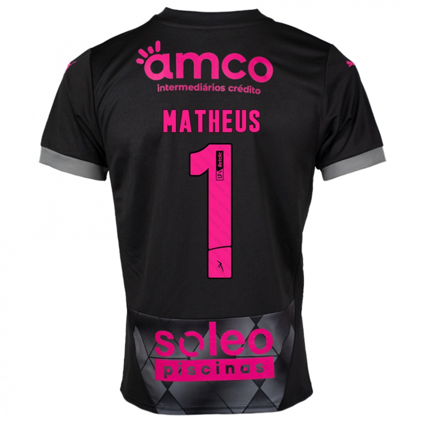 Heren Matheus #1 Zwart Roze Uitshirt Uittenue 2024/25 T-Shirt België