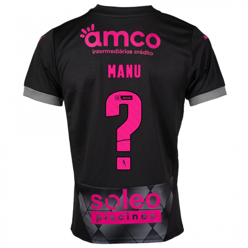 Herren Manu Teixeira #0 Schwarz Rosa Auswärtstrikot Trikot 2024/25 T-Shirt Belgien