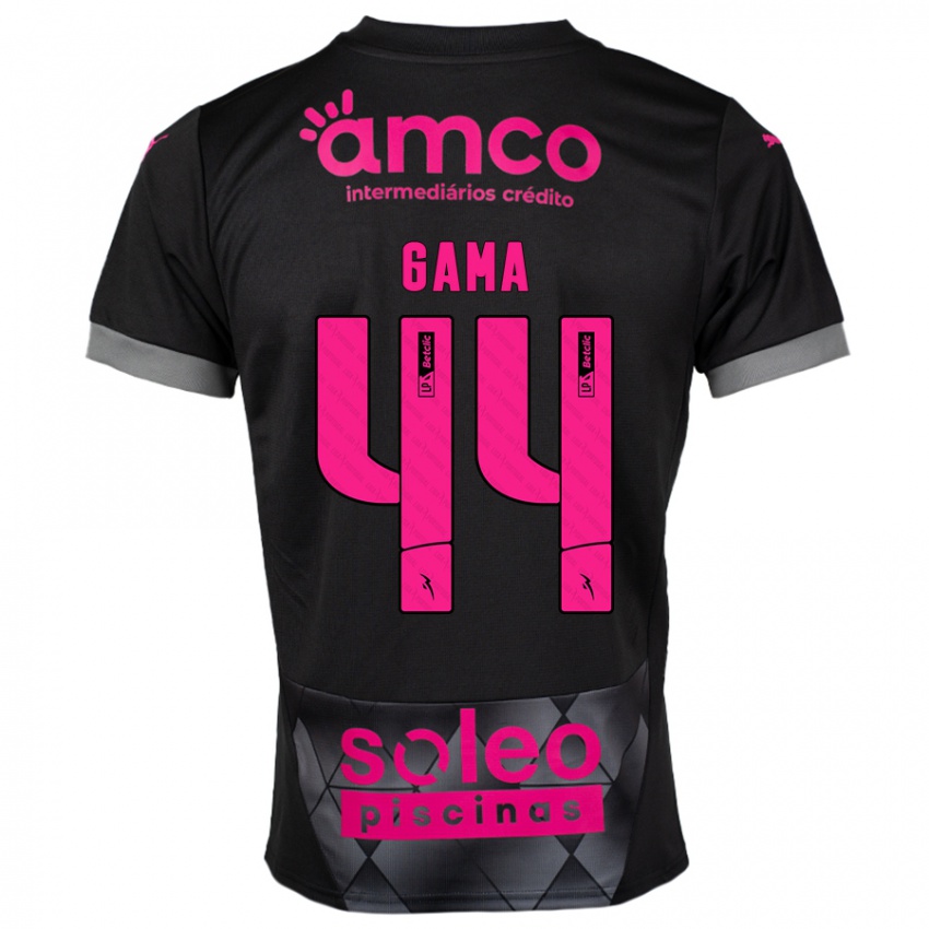 Herren Dinis Gama #44 Schwarz Rosa Auswärtstrikot Trikot 2024/25 T-Shirt Belgien