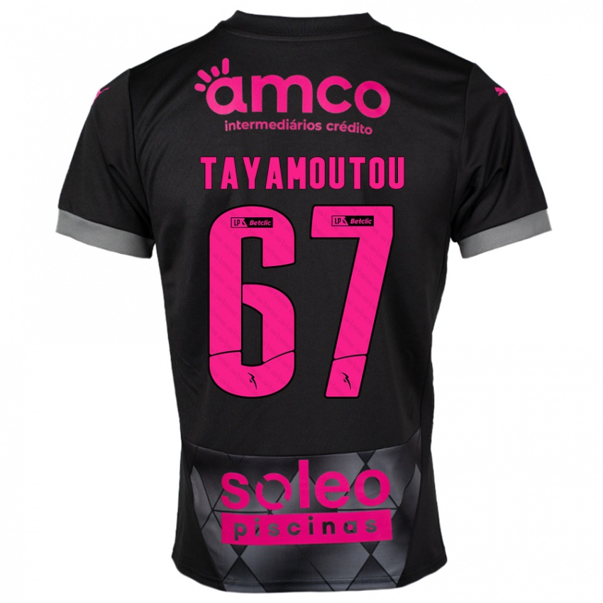 Herren Enzo Tayamoutou #67 Schwarz Rosa Auswärtstrikot Trikot 2024/25 T-Shirt Belgien