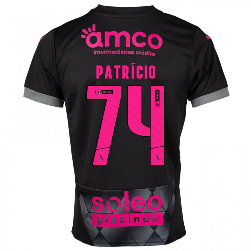 Herren Nuno Patrício #74 Schwarz Rosa Auswärtstrikot Trikot 2024/25 T-Shirt Belgien