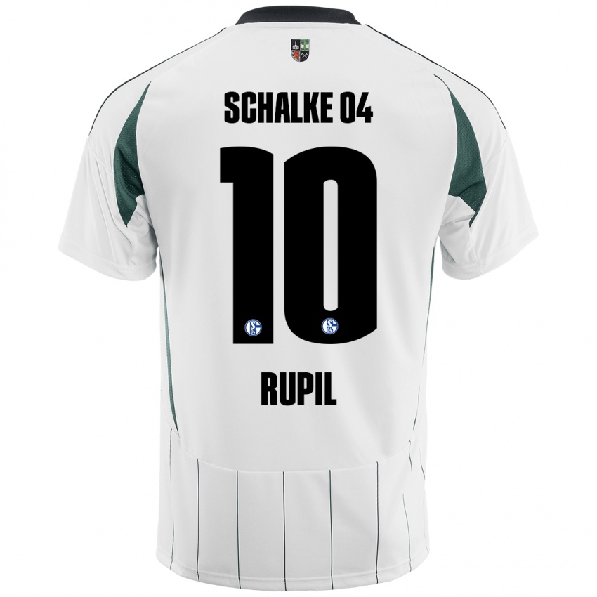 Herren Timothé Rupil #10 Weiß Grün Auswärtstrikot Trikot 2024/25 T-Shirt Belgien