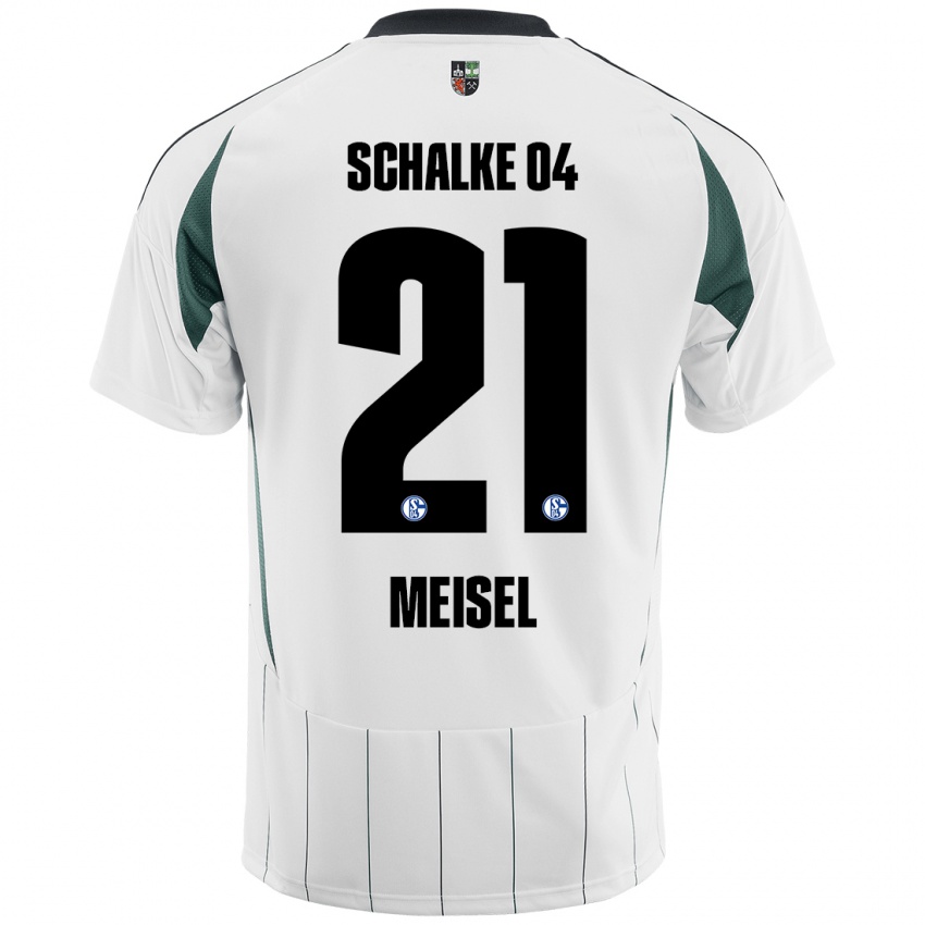 Herren Kelsey Meisel #21 Weiß Grün Auswärtstrikot Trikot 2024/25 T-Shirt Belgien