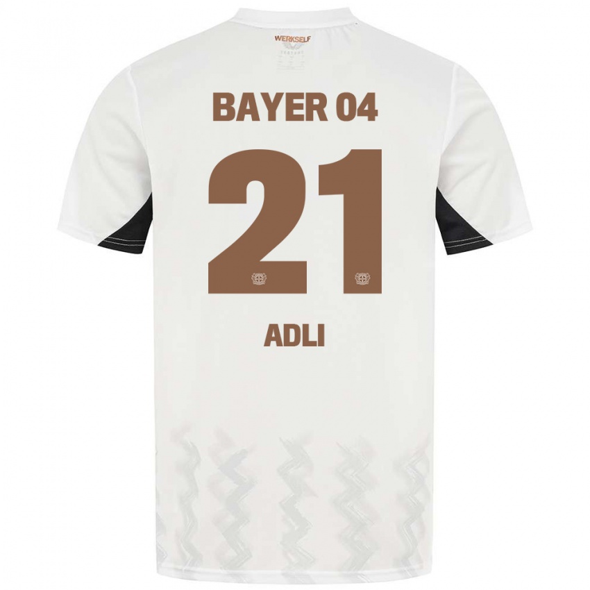 Heren Amine Adli #21 Wit Zwart Uitshirt Uittenue 2024/25 T-Shirt België