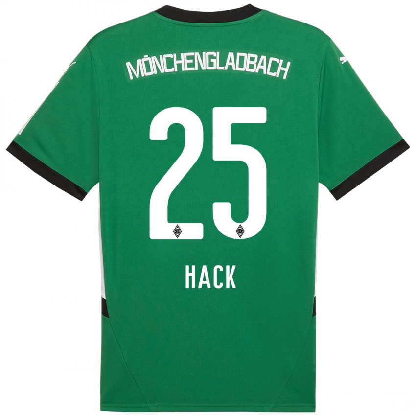 Herren Robin Hack #25 Grün Weiß Auswärtstrikot Trikot 2024/25 T-Shirt Belgien