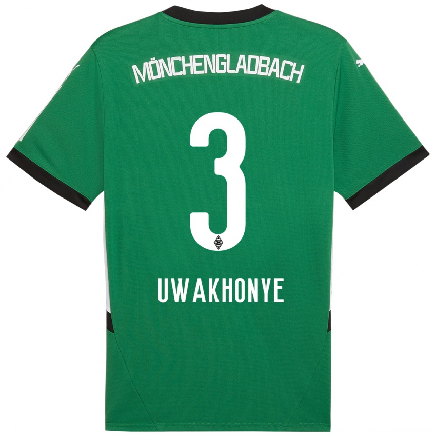 Heren Joshua Uwakhonye #3 Groen Wit Uitshirt Uittenue 2024/25 T-Shirt België