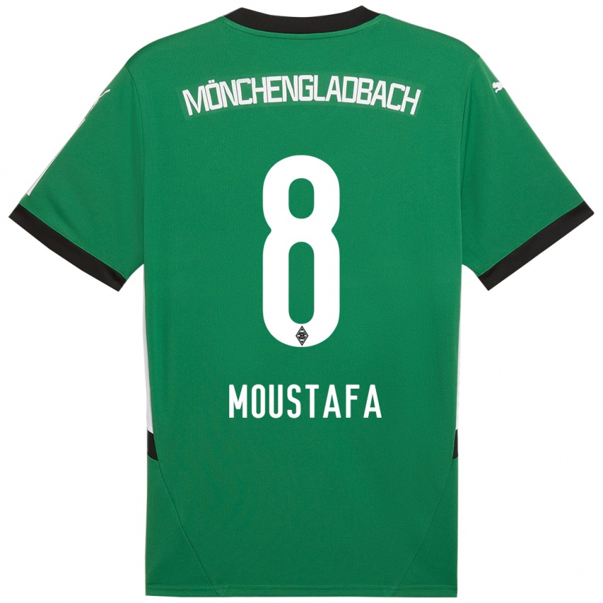 Homme Maillot Moustafa Ashraf Moustafa #8 Vert Blanc Tenues Extérieur 2024/25 T-Shirt Belgique