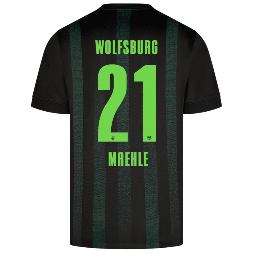 Heren Joakim Maehle #21 Donkergroen Uitshirt Uittenue 2024/25 T-Shirt België