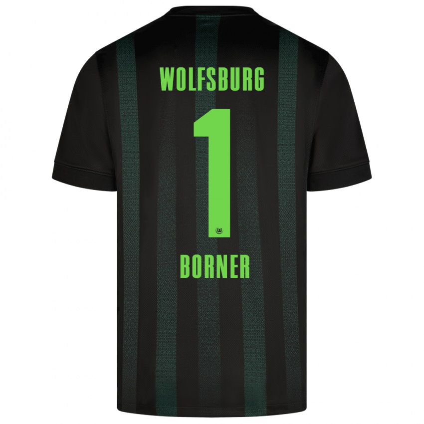 Heren Benedikt Börner #1 Donkergroen Uitshirt Uittenue 2024/25 T-Shirt België