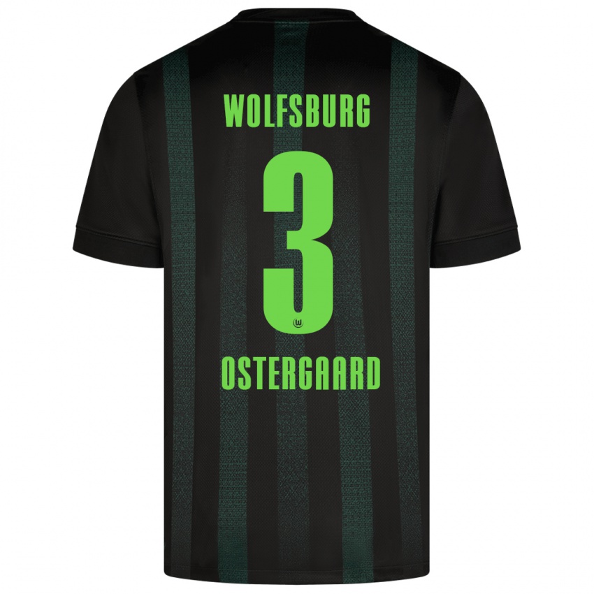 Heren Christian Östergaard #3 Donkergroen Uitshirt Uittenue 2024/25 T-Shirt België