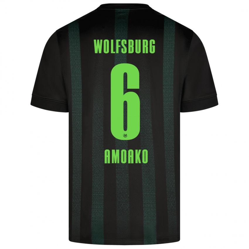 Herren Kofi Jeremy Amoako #6 Dunkelgrün Auswärtstrikot Trikot 2024/25 T-Shirt Belgien