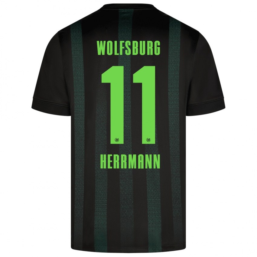 Heren Max Herrmann #11 Donkergroen Uitshirt Uittenue 2024/25 T-Shirt België