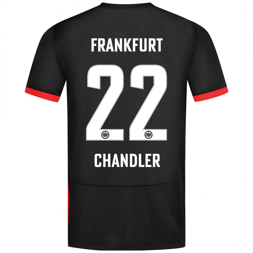 Heren Timothy Chandler #22 Zwart Uitshirt Uittenue 2024/25 T-Shirt België