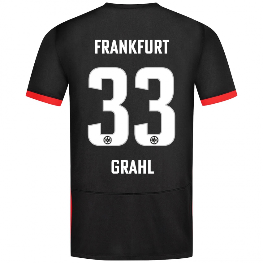 Heren Jens Grahl #33 Zwart Uitshirt Uittenue 2024/25 T-Shirt België