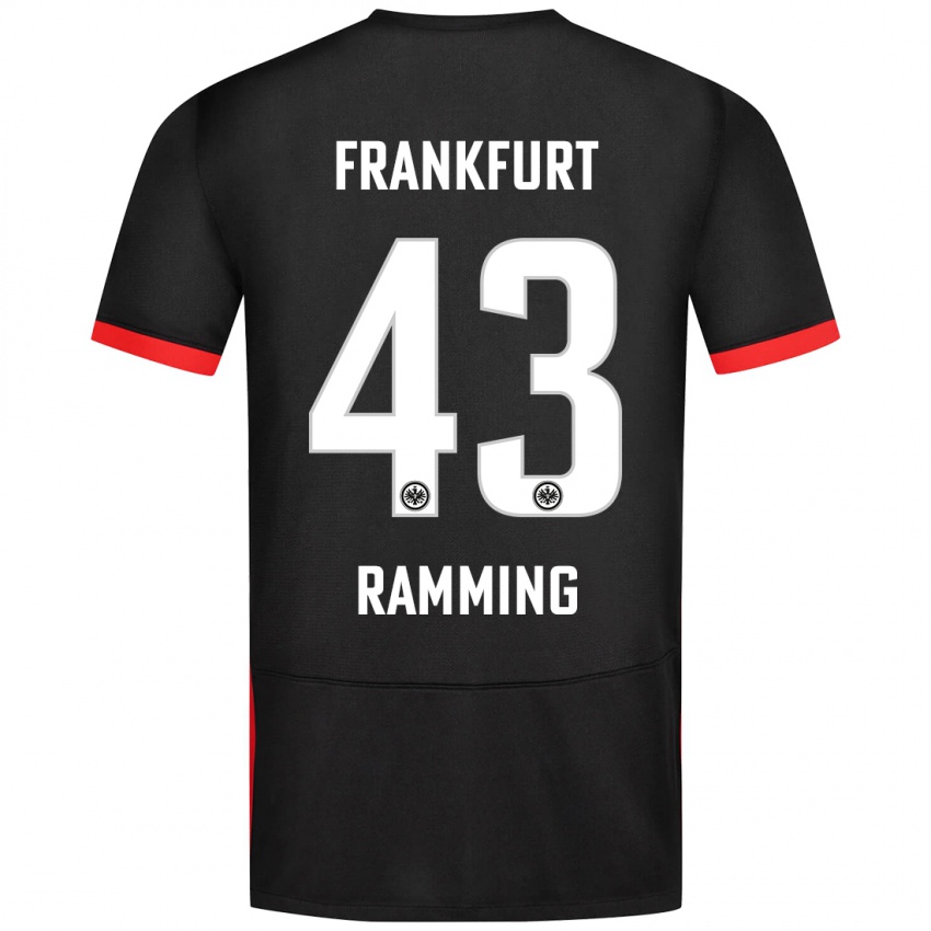 Heren Nils Ramming #43 Zwart Uitshirt Uittenue 2024/25 T-Shirt België