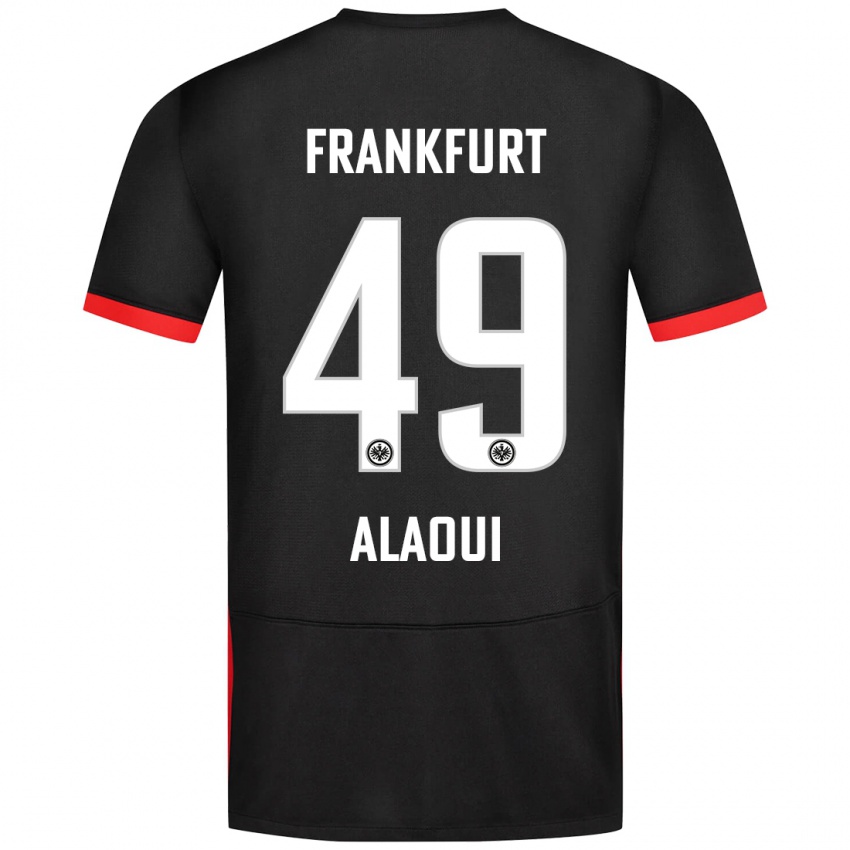 Heren Anas Alaoui #49 Zwart Uitshirt Uittenue 2024/25 T-Shirt België