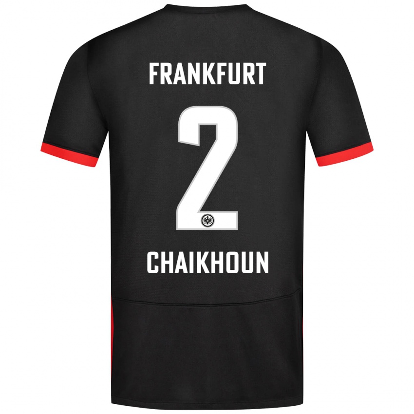 Heren Ayoub Chaikhoun #2 Zwart Uitshirt Uittenue 2024/25 T-Shirt België