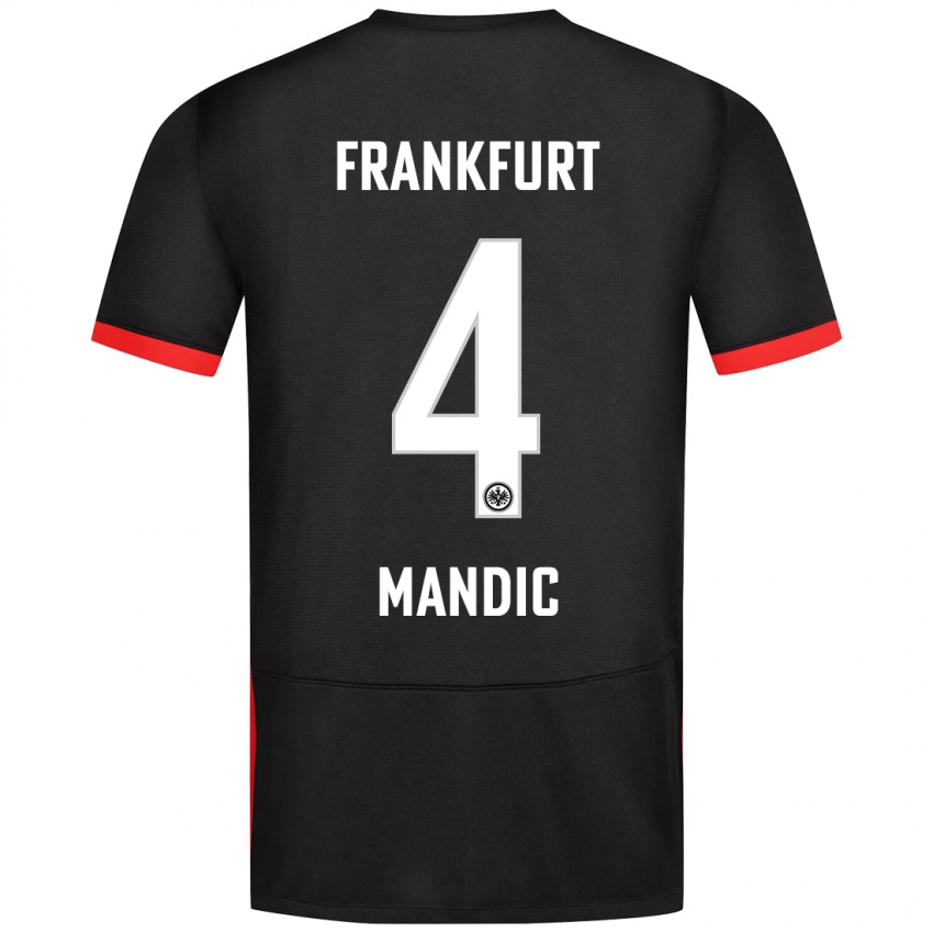 Heren Kristian Mandic #4 Zwart Uitshirt Uittenue 2024/25 T-Shirt België