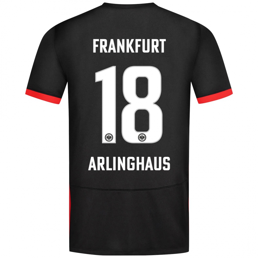 Heren Max Arlinghaus #18 Zwart Uitshirt Uittenue 2024/25 T-Shirt België