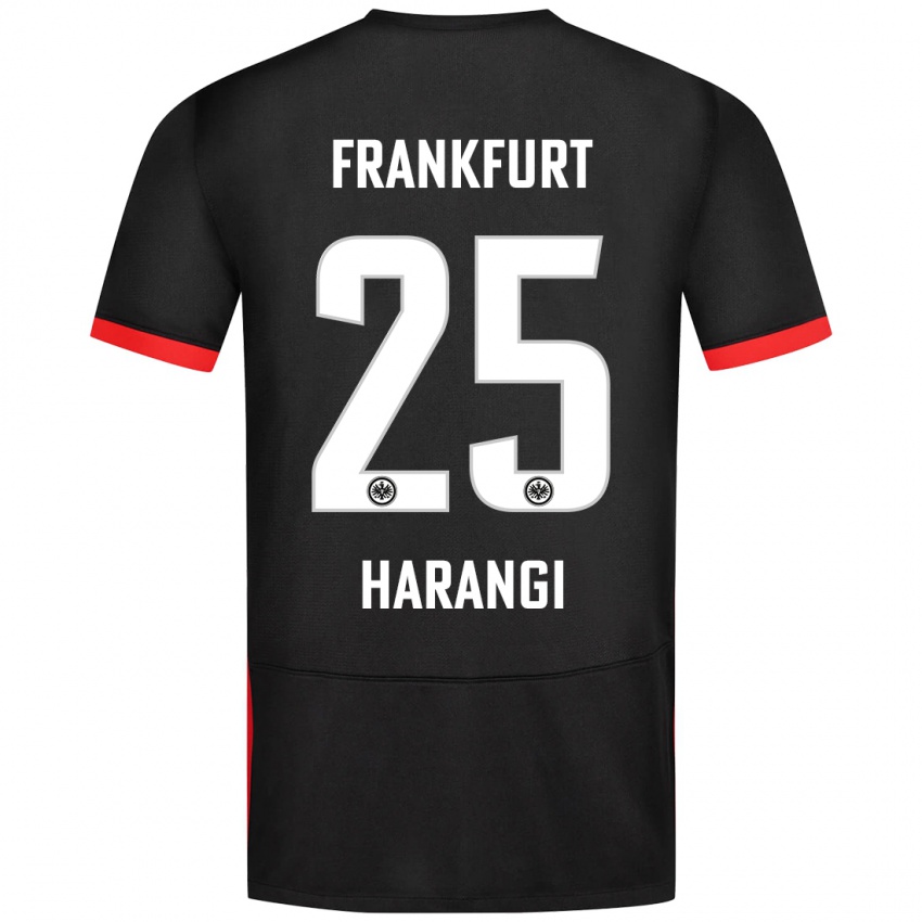 Heren Aiden Harangi #25 Zwart Uitshirt Uittenue 2024/25 T-Shirt België