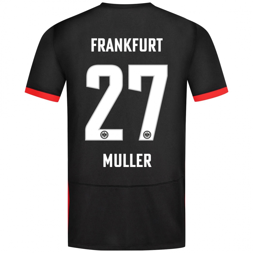 Herren Mark Müller #27 Schwarz Auswärtstrikot Trikot 2024/25 T-Shirt Belgien