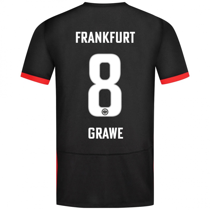 Heren Lisanne Gräwe #8 Zwart Uitshirt Uittenue 2024/25 T-Shirt België