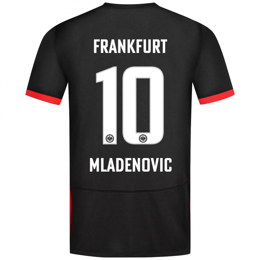 Heren Marko Mladenovic #10 Zwart Uitshirt Uittenue 2024/25 T-Shirt België