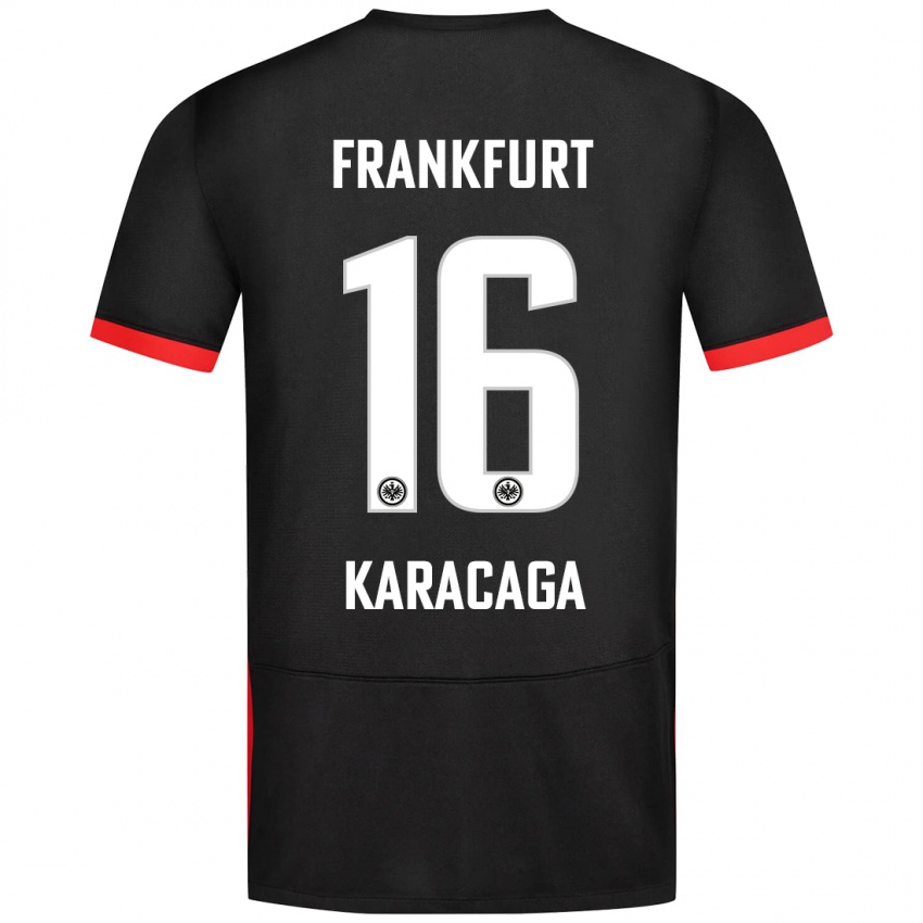 Heren Tom Karacaga #16 Zwart Uitshirt Uittenue 2024/25 T-Shirt België