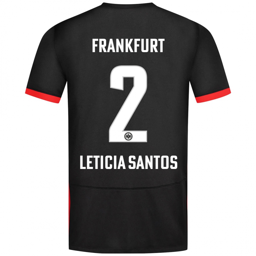 Heren Letícia Santos De Oliveira #2 Zwart Uitshirt Uittenue 2024/25 T-Shirt België