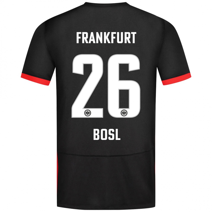 Heren Cara Bosl #26 Zwart Uitshirt Uittenue 2024/25 T-Shirt België