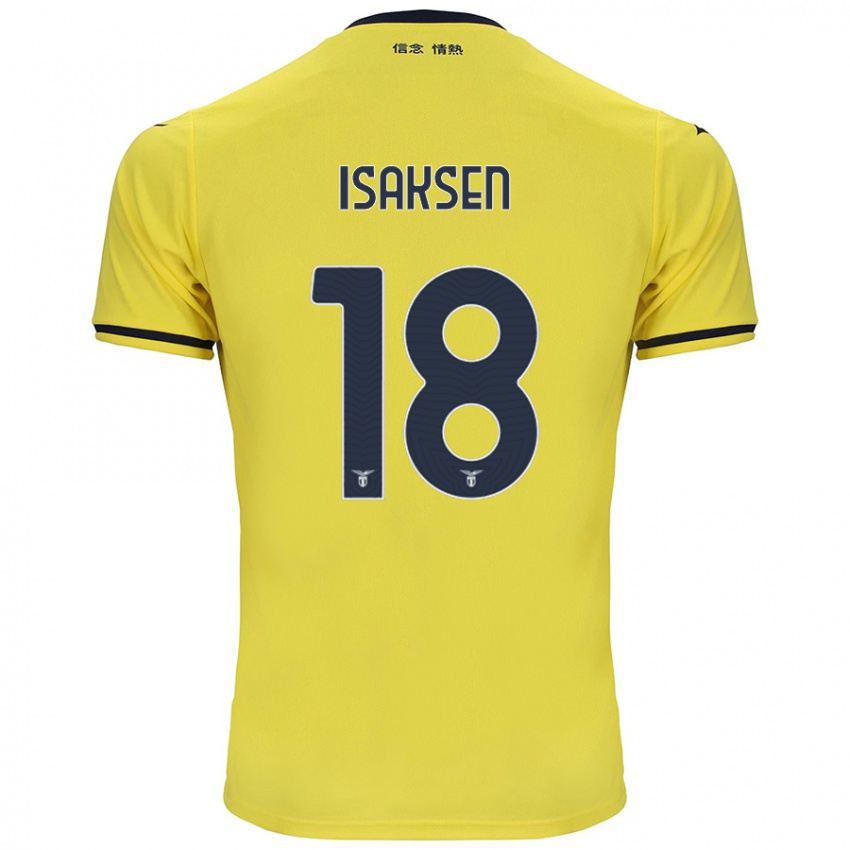 Herren Gustav Isaksen #18 Gelb Auswärtstrikot Trikot 2024/25 T-Shirt Belgien