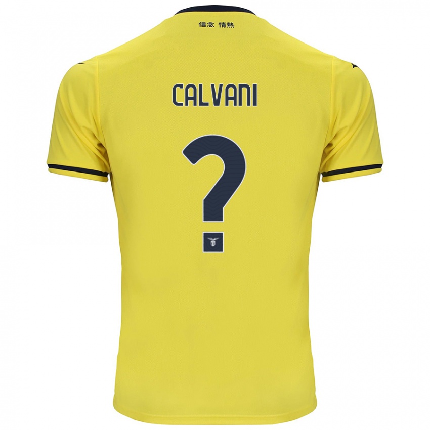 Homme Maillot Lorenzo Calvani #0 Jaune Tenues Extérieur 2024/25 T-Shirt Belgique