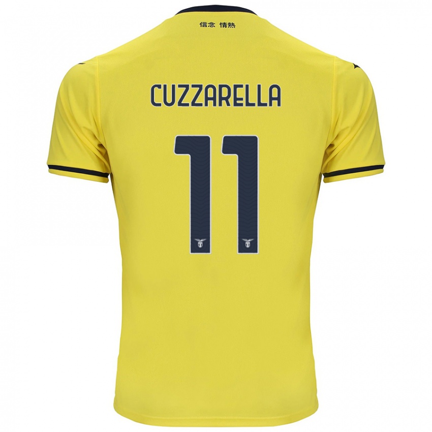 Herren Cristian Cuzzarella #11 Gelb Auswärtstrikot Trikot 2024/25 T-Shirt Belgien