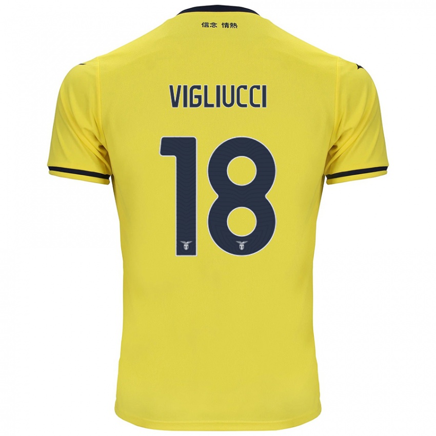 Homme Maillot Chiara Vigliucci #18 Jaune Tenues Extérieur 2024/25 T-Shirt Belgique