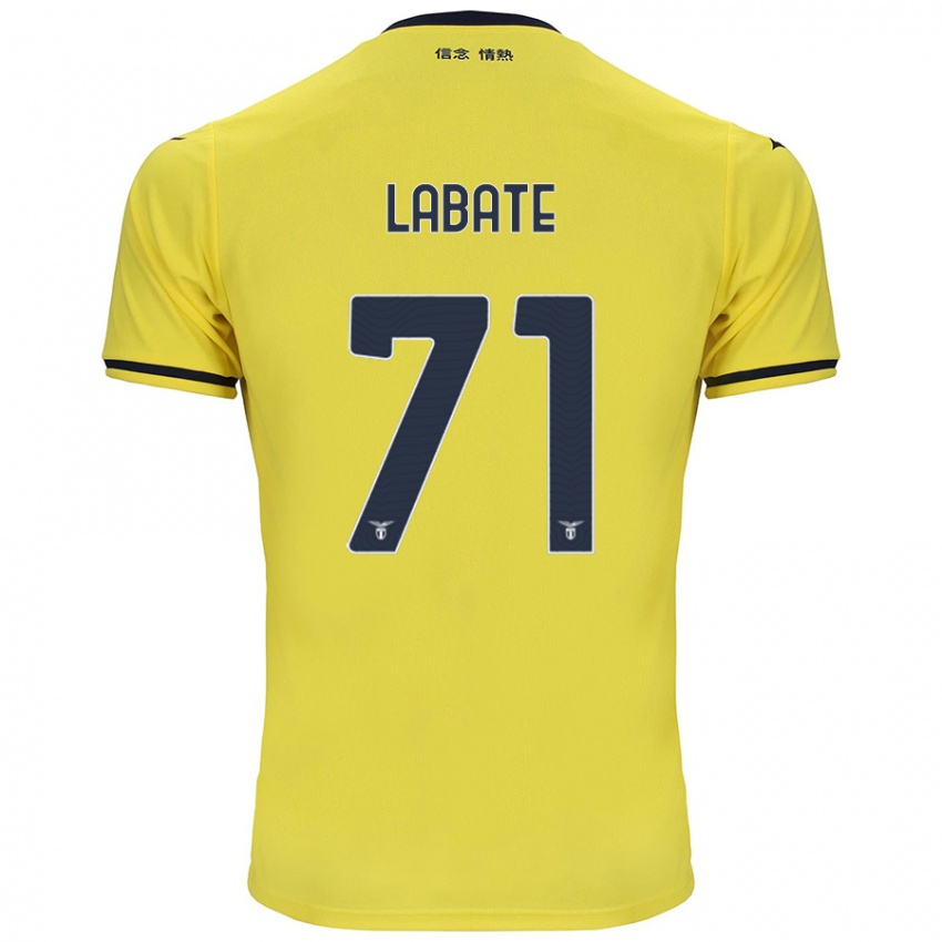 Herren Camilla Labate #71 Gelb Auswärtstrikot Trikot 2024/25 T-Shirt Belgien