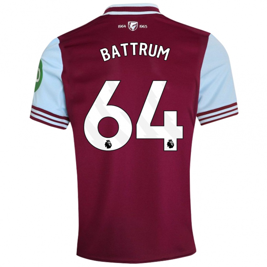 Dames Ryan Battrum #64 Donkerrood Thuisshirt Thuistenue 2024/25 T-Shirt België