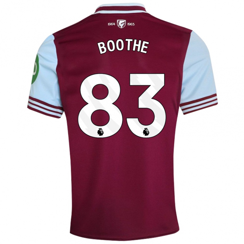 Dames Sebastian Boothe #83 Donkerrood Thuisshirt Thuistenue 2024/25 T-Shirt België