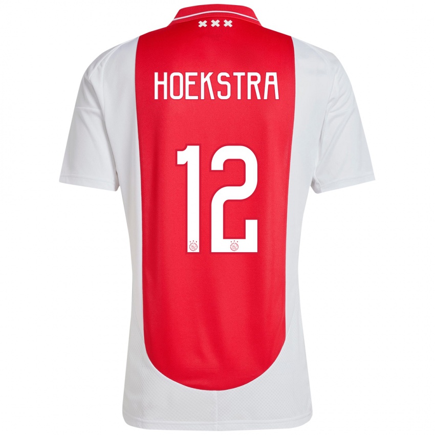 Damen Isabelle Hoekstra #12 Rot Weiß Heimtrikot Trikot 2024/25 T-Shirt Belgien