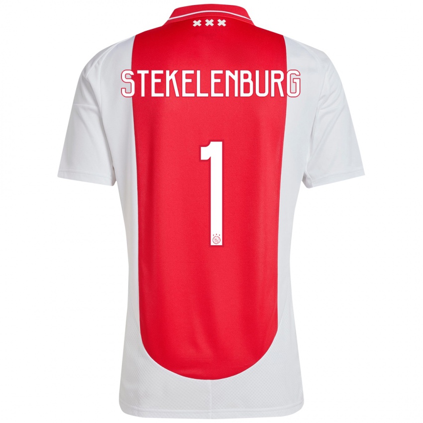 Damen Maarten Stekelenburg #1 Rot Weiß Heimtrikot Trikot 2024/25 T-Shirt Belgien