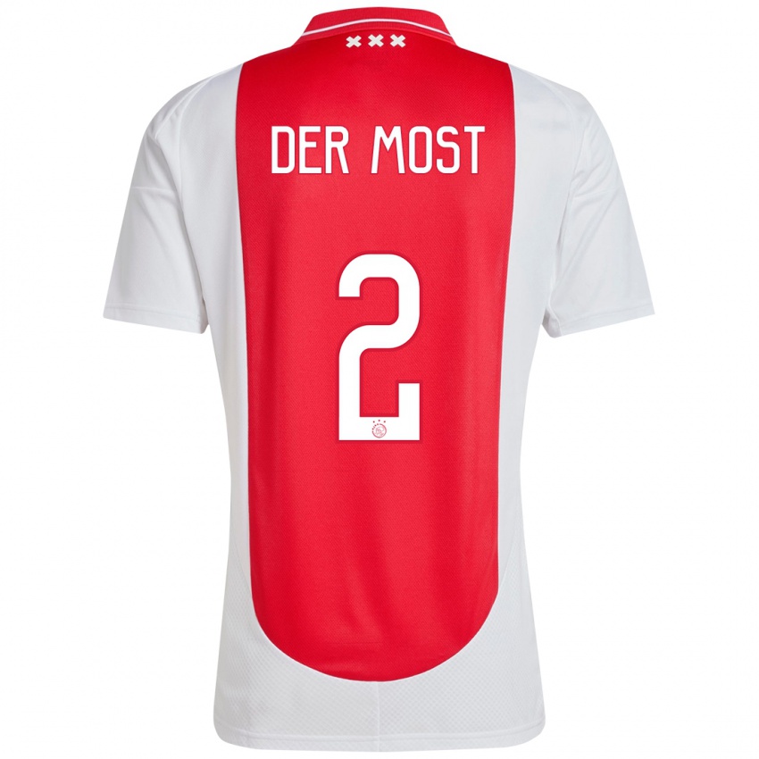 Damen Liza Van Der Most #2 Rot Weiß Heimtrikot Trikot 2024/25 T-Shirt Belgien