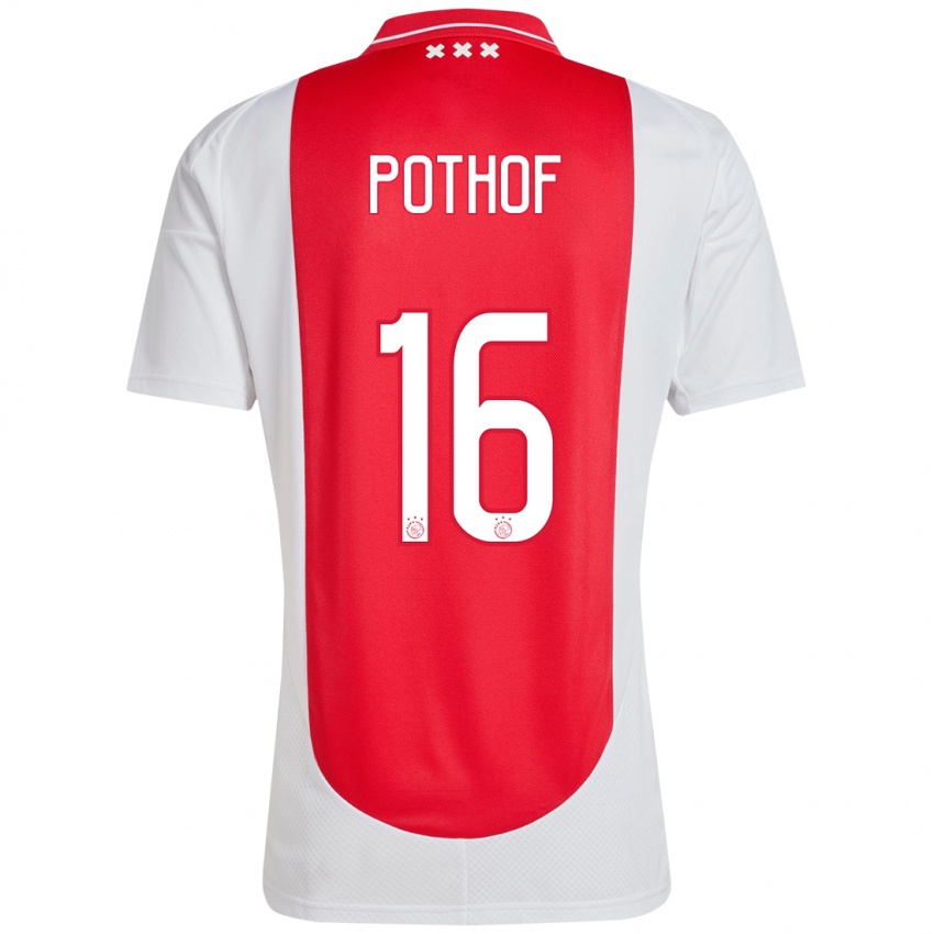 Damen Isa Pothof #16 Rot Weiß Heimtrikot Trikot 2024/25 T-Shirt Belgien