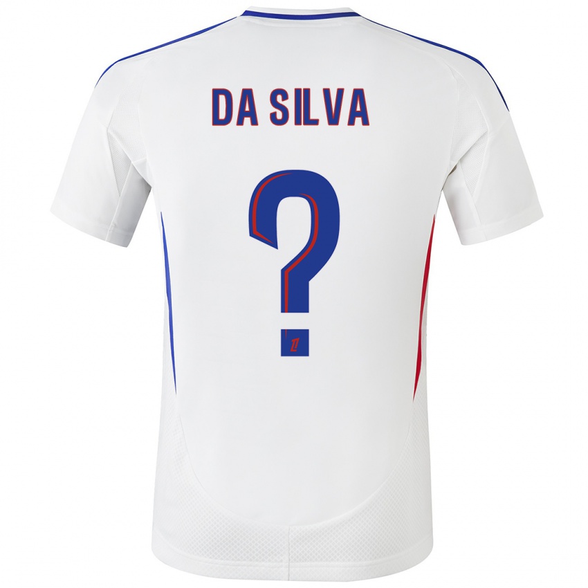 Dames Florent Da Silva #0 Wit Blauw Thuisshirt Thuistenue 2024/25 T-Shirt België