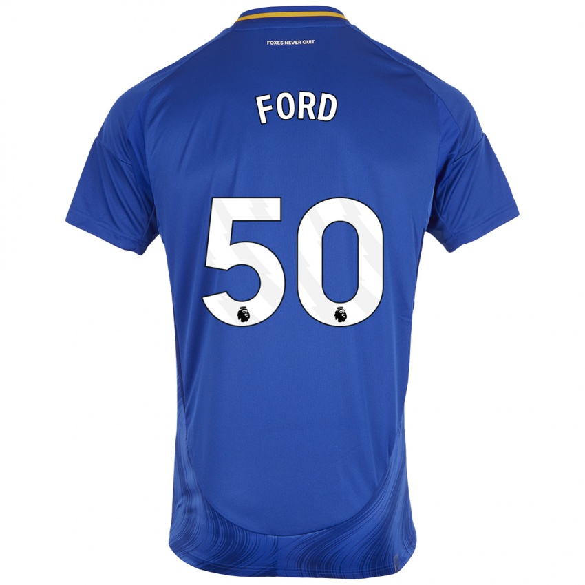 Femme Maillot Harvey Godsmark Ford #50 Bleu Blanc Tenues Domicile 2024/25 T-Shirt Belgique