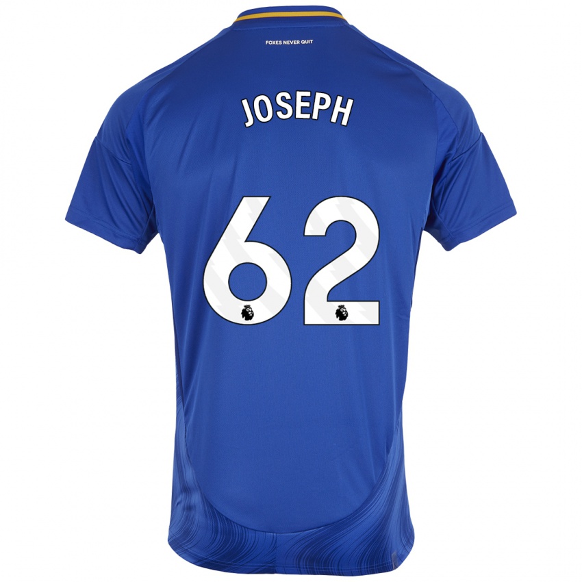 Dames Jayden Joseph #62 Blauw Wit Thuisshirt Thuistenue 2024/25 T-Shirt België